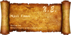 Nyul Emma névjegykártya